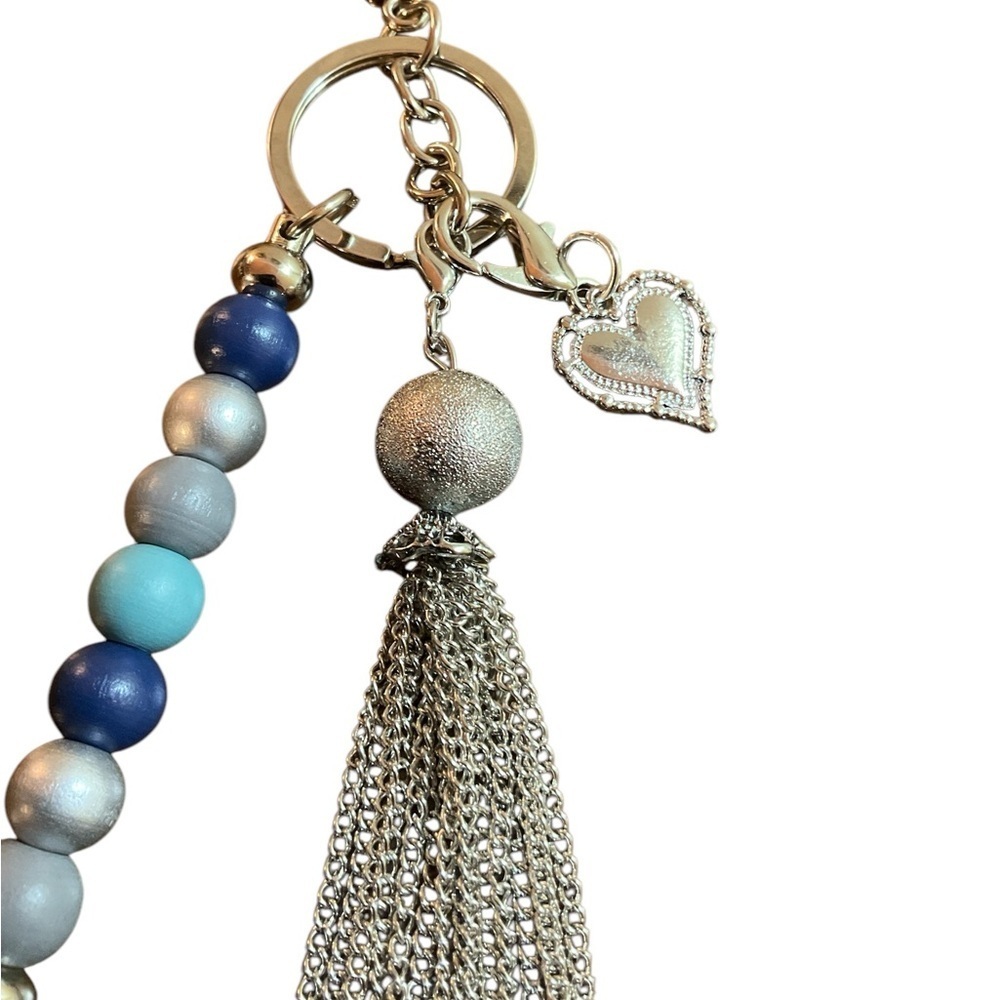Silver and Blue Detachable Keychain - Picture 2 of 4